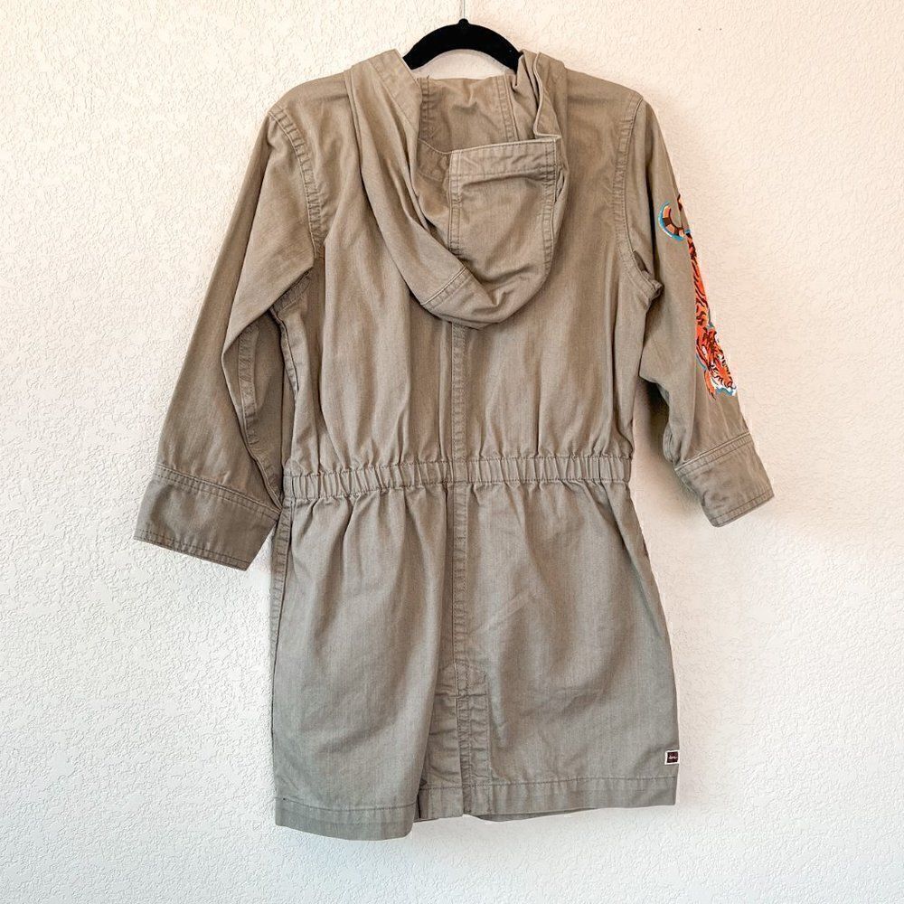 Tea Collection Utility Jacket with Tiger Patch, Size 6 - Picture 7 of 7